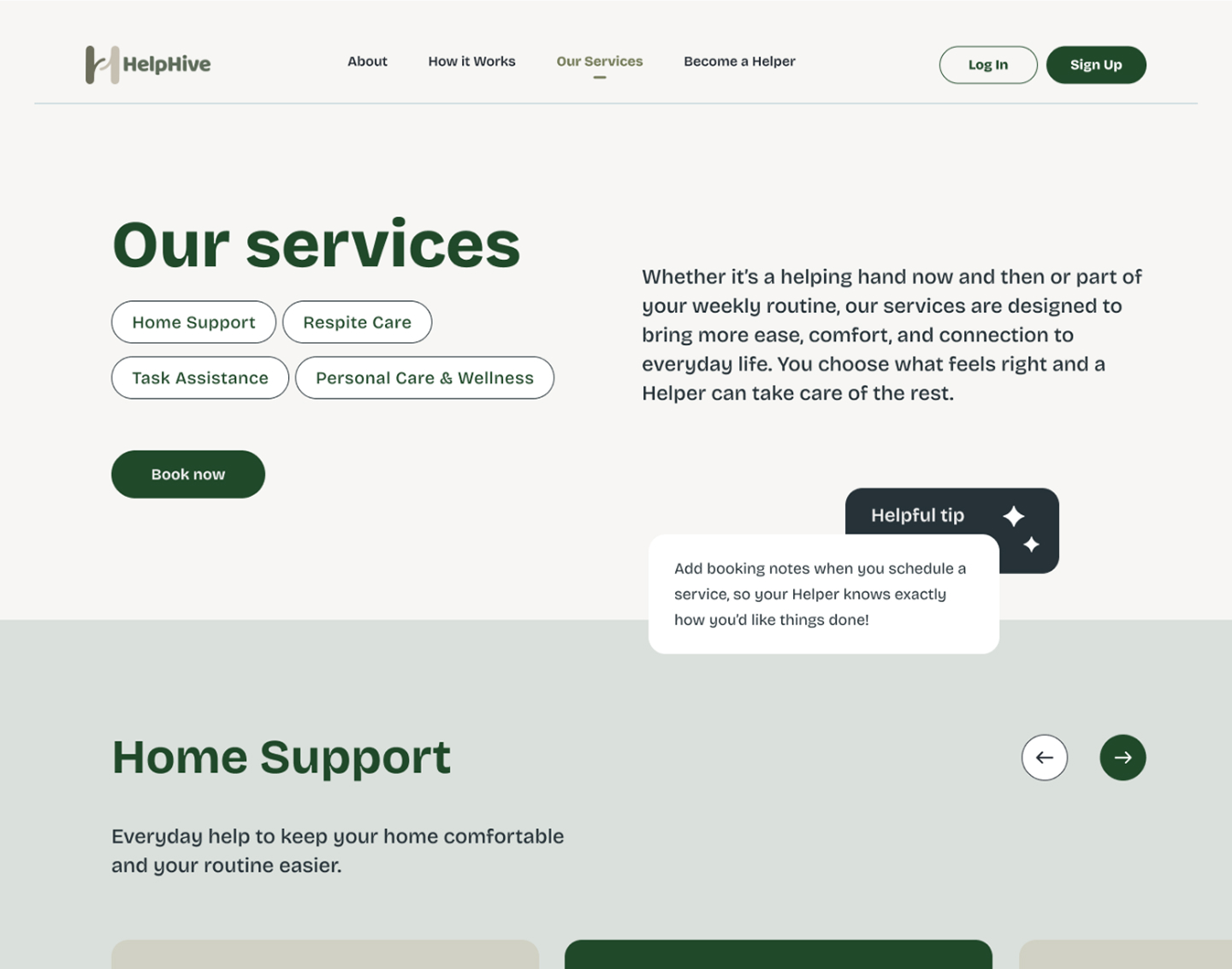 Help Hive dashboard screen