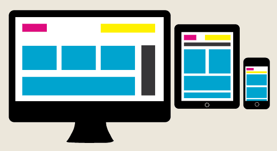 Responsive design mobile web illustration