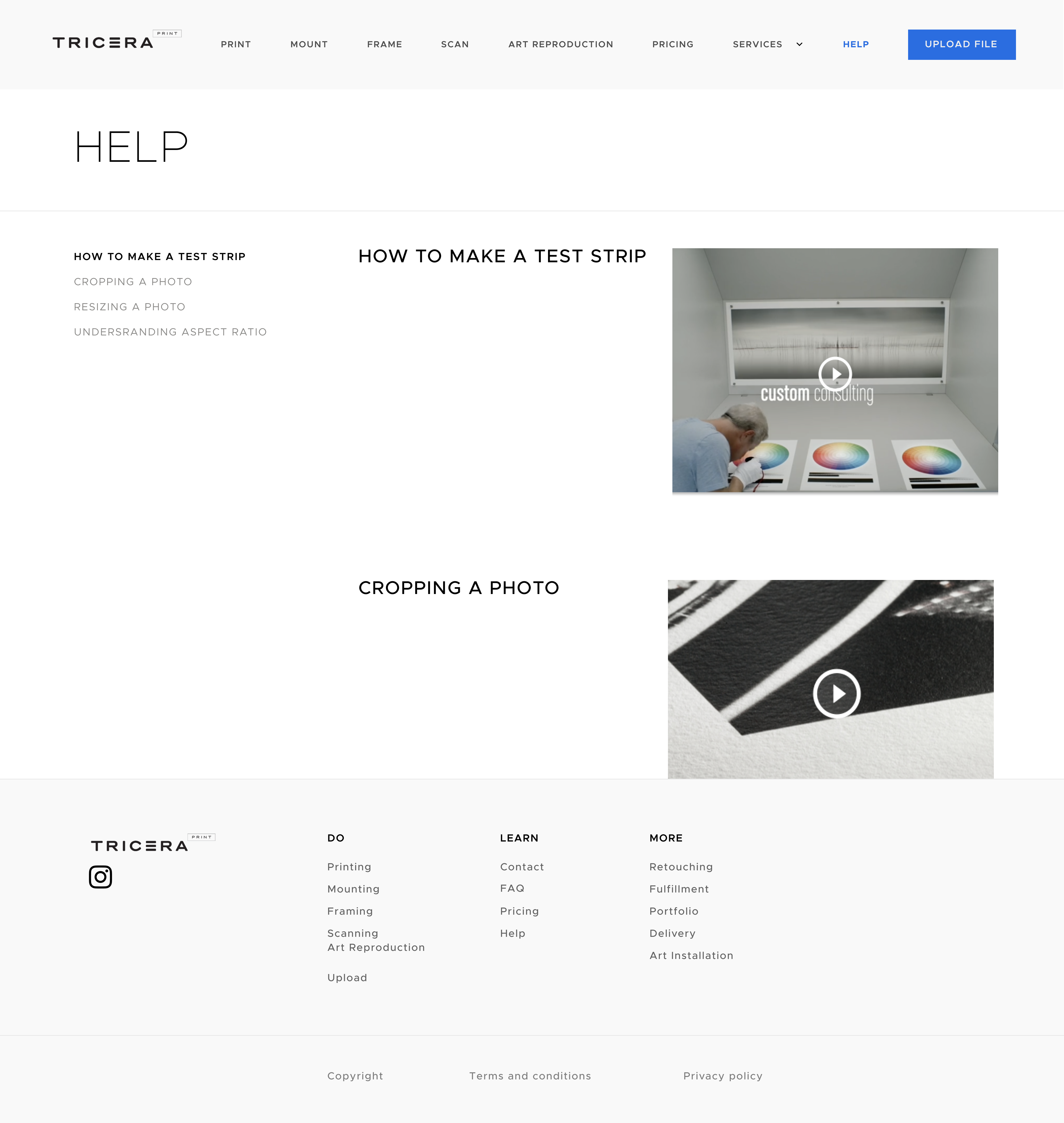 Tricera Print app screen