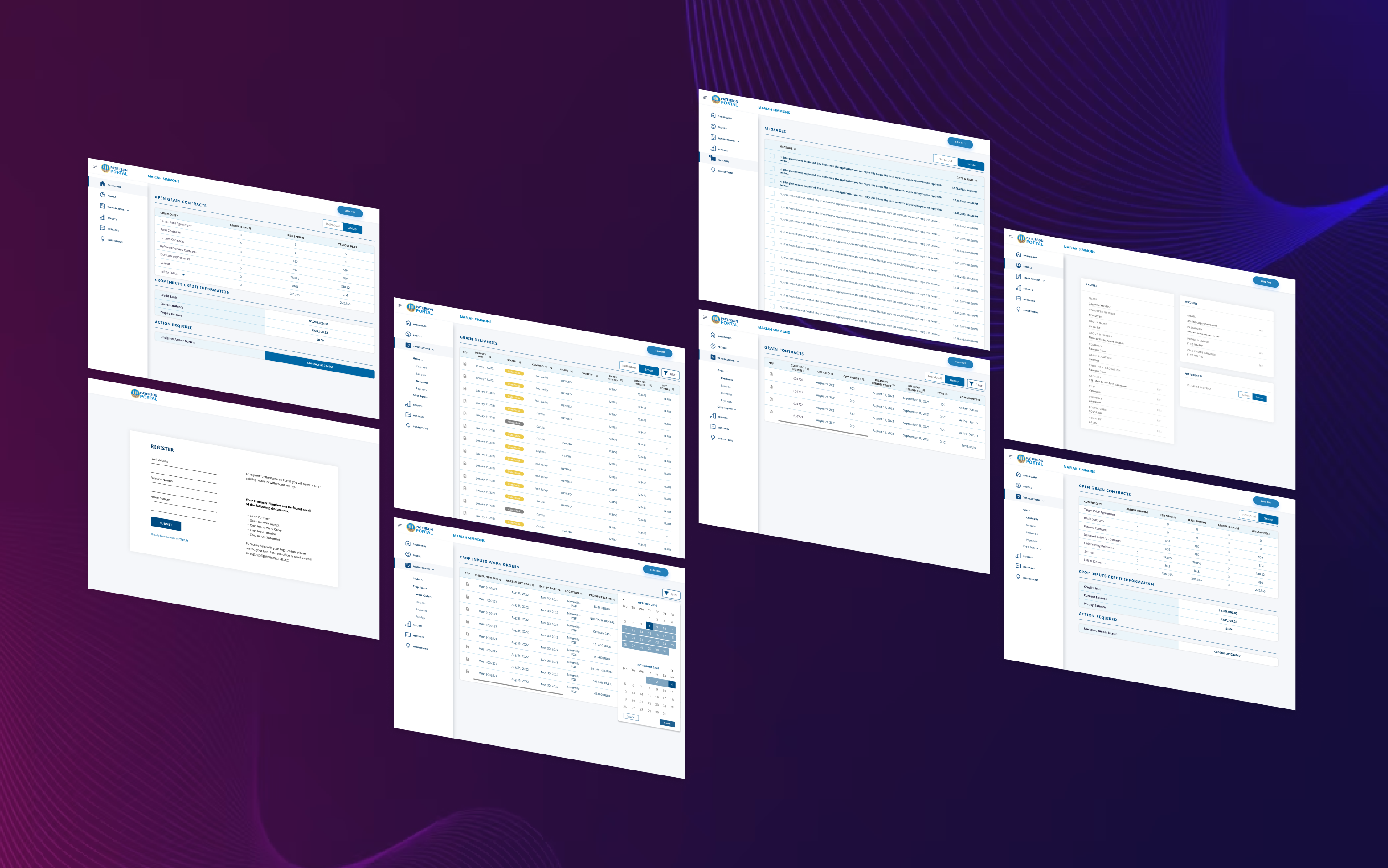 Patterson Grain app screen