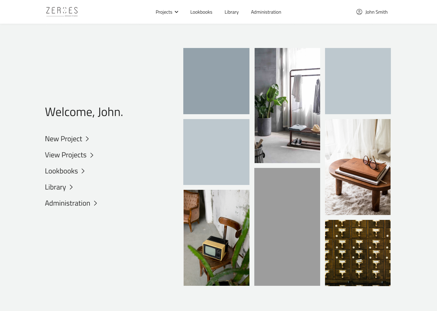 Zeroes Design Studio app screen