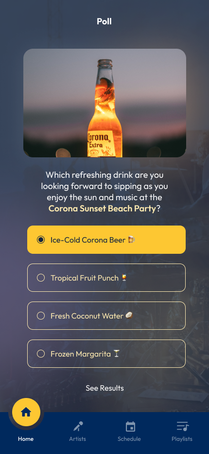 Corona app screen