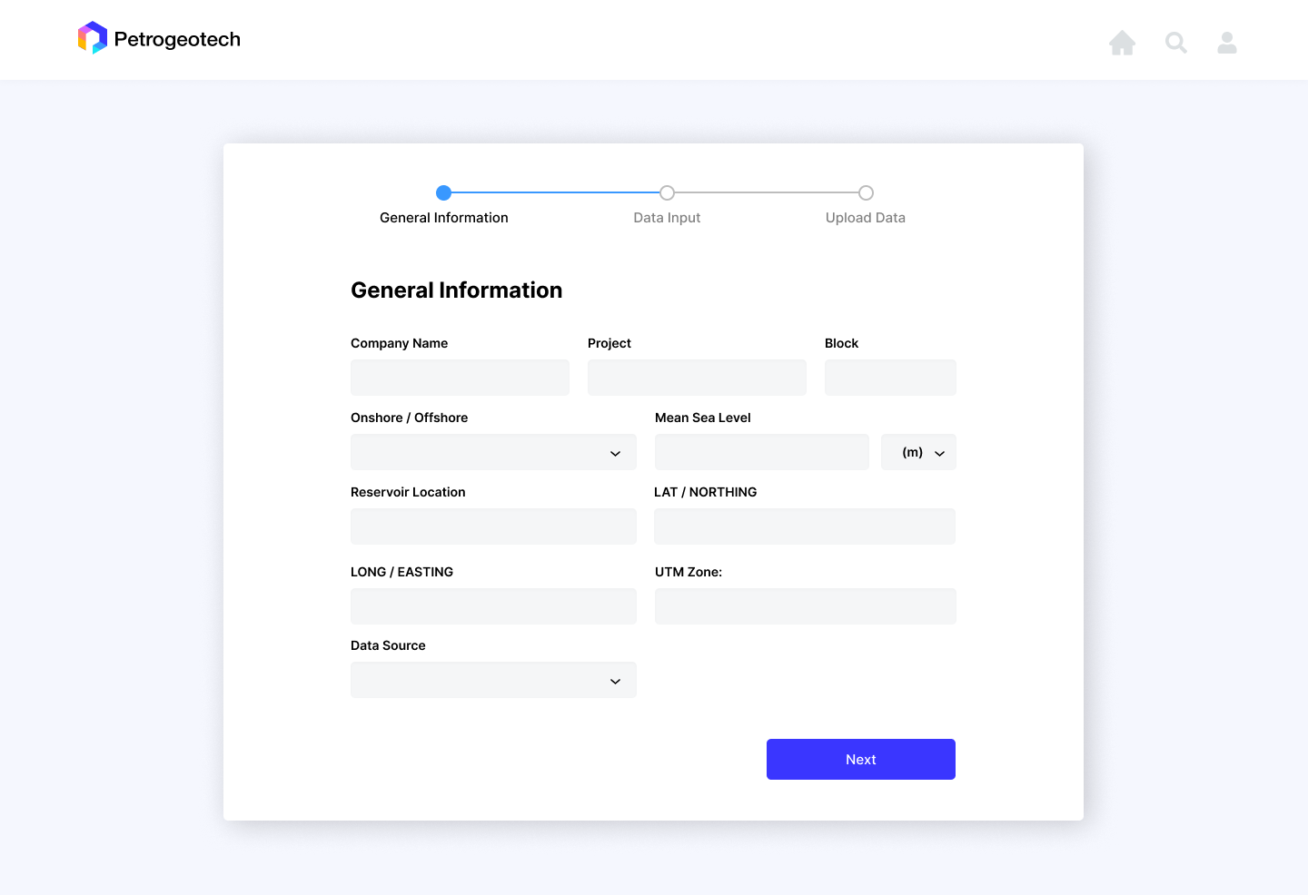 Beaver Petrogeotech app screen
