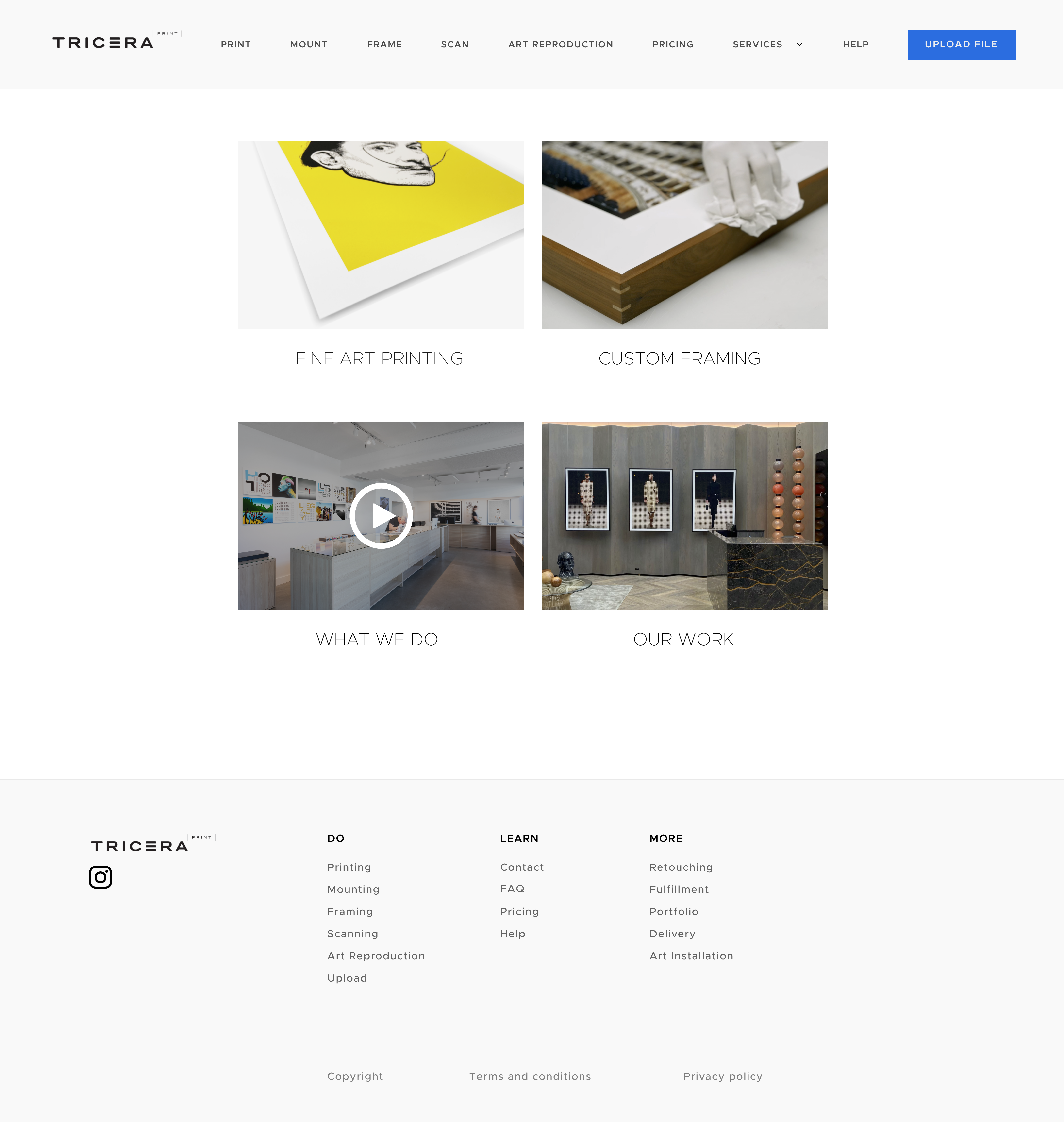 Tricera Print app screen