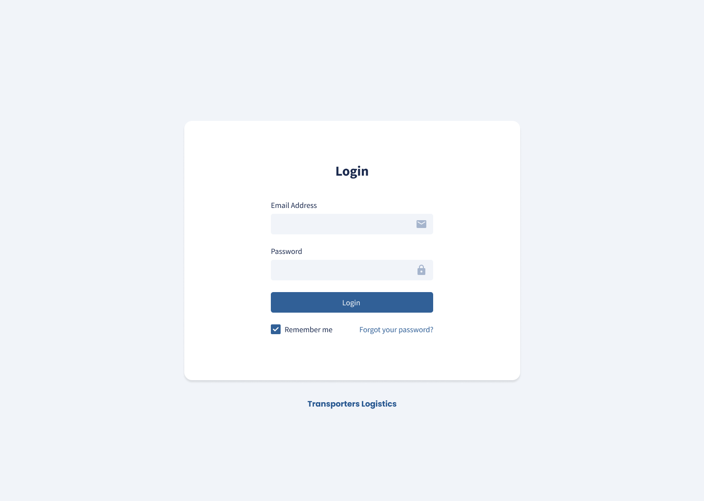 Transporters Logistics app screen