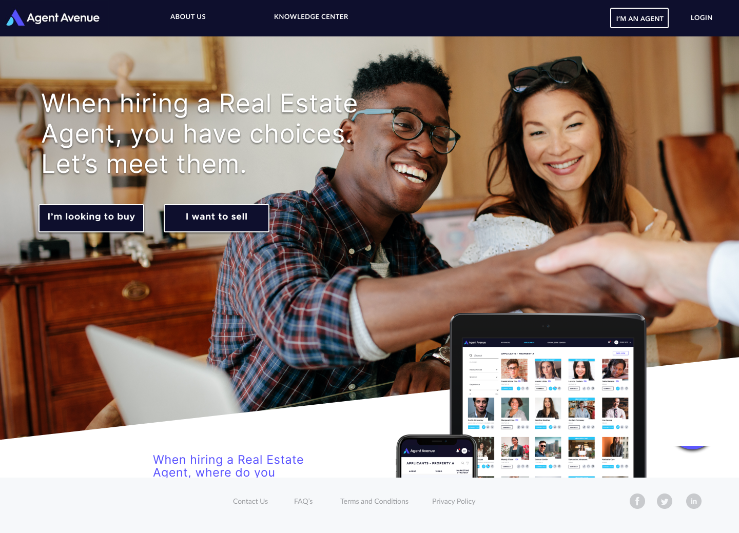 Agent Avenue app screen
