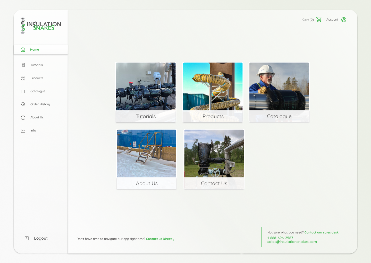 Insulation Snakes app screen