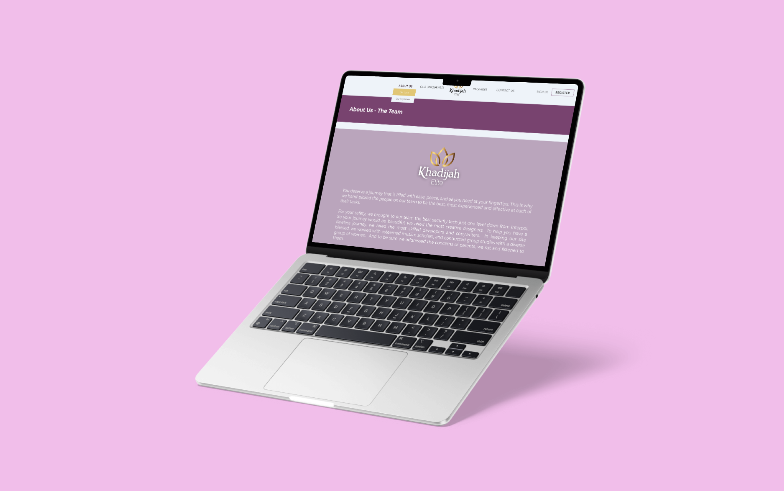 Khadijah Elite app screen