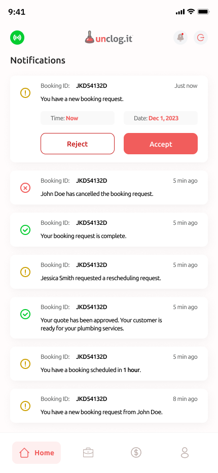 Unclog IT app screen