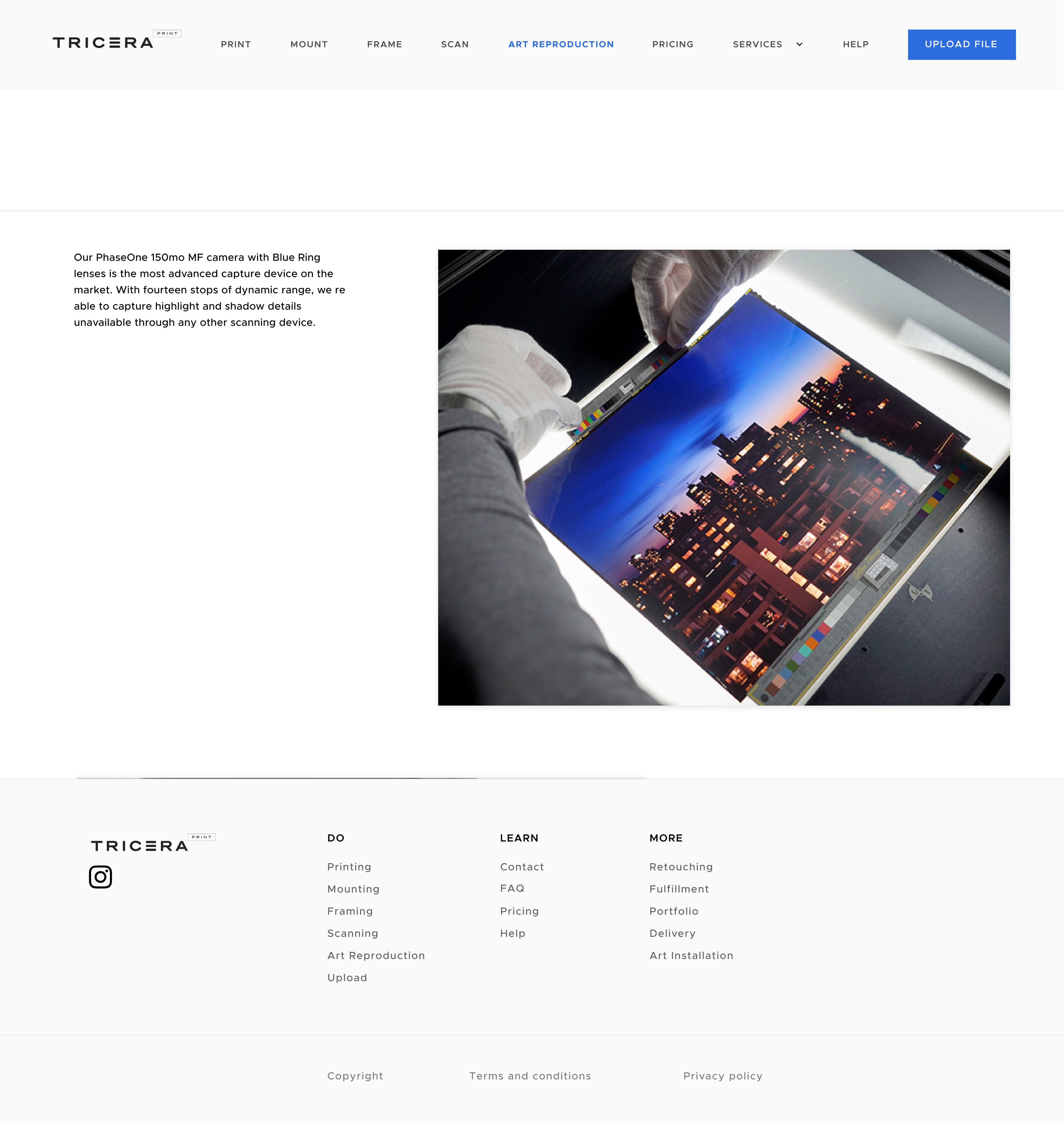 Tricera Print app screen