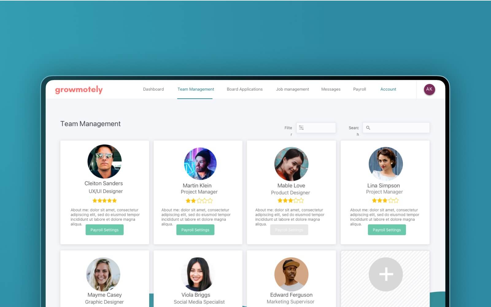 Growmotely app screen