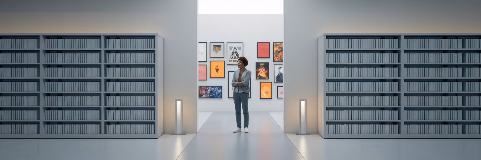 Person choosing between two organizational paths.