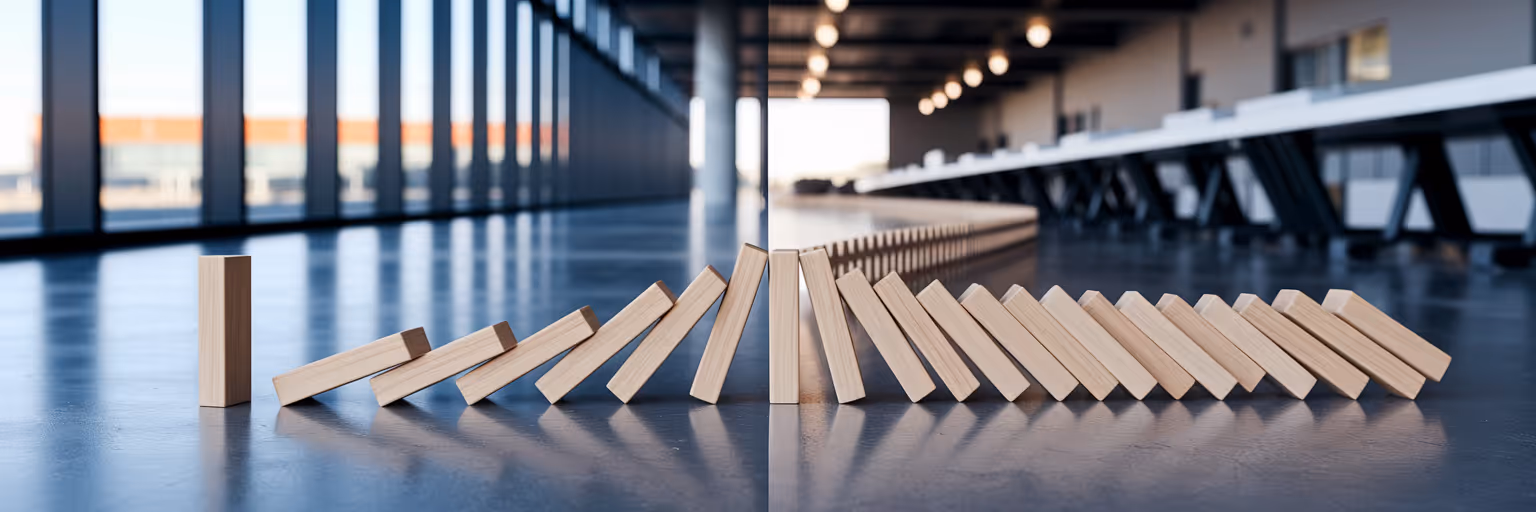 Single domino versus a complex pattern