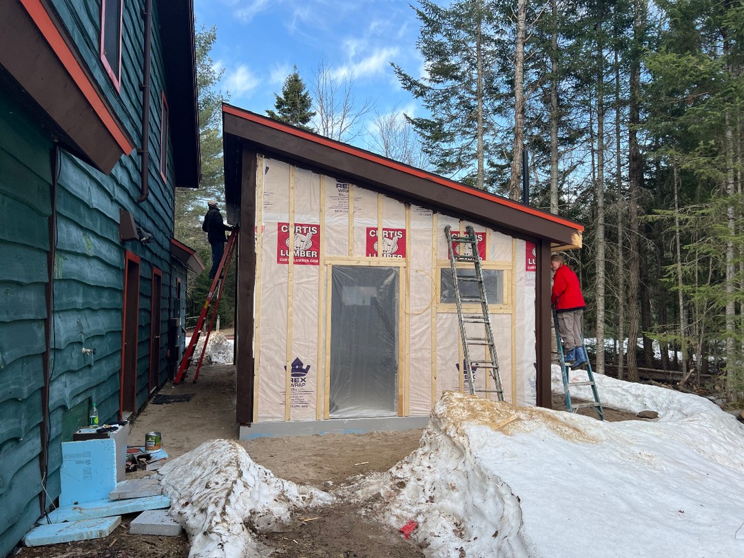 Warmer weather means we can get some paint on the dish room!