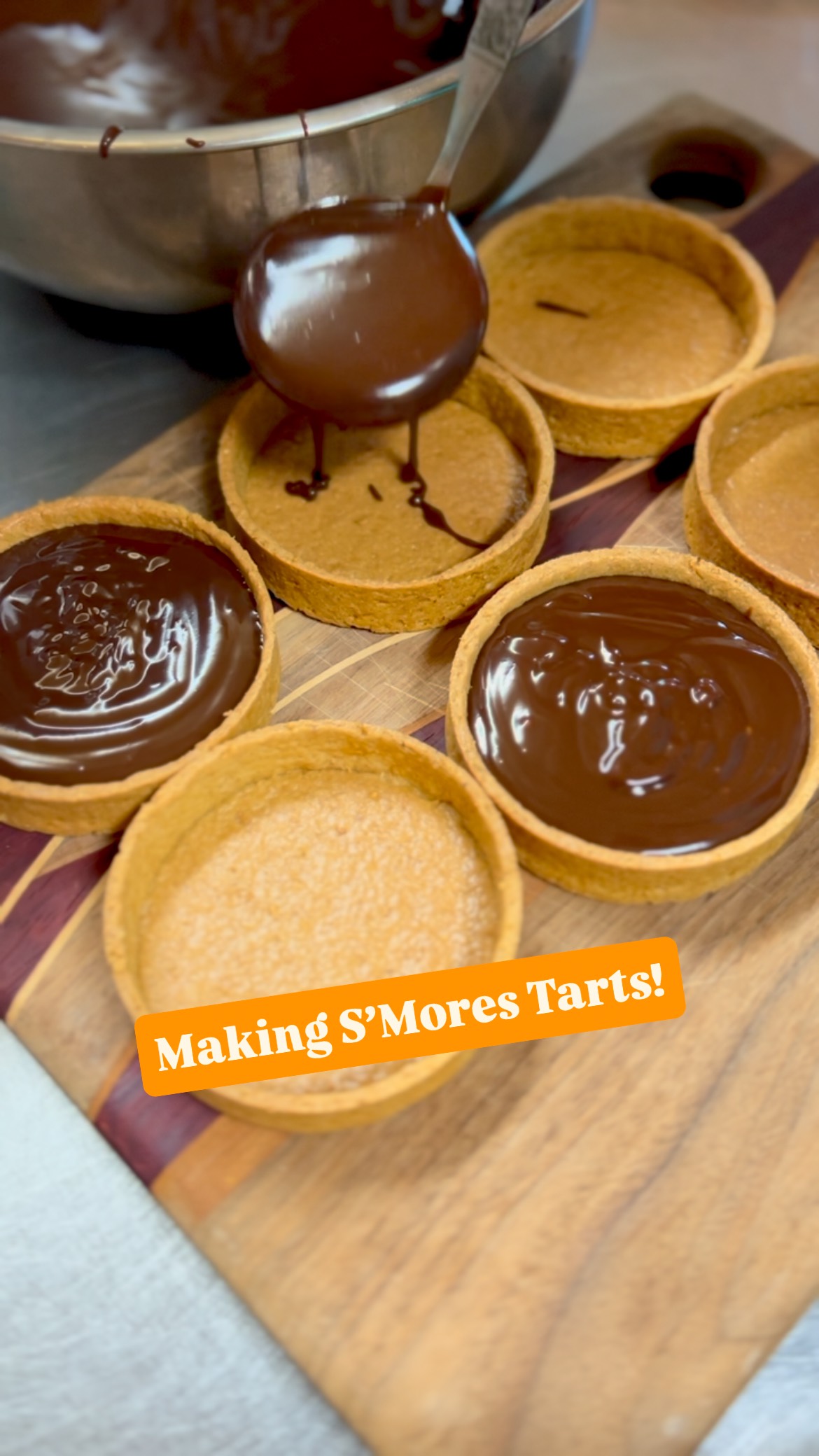 Before serving, they’ll get toasted marshmallows on top to complete the S’More 😋