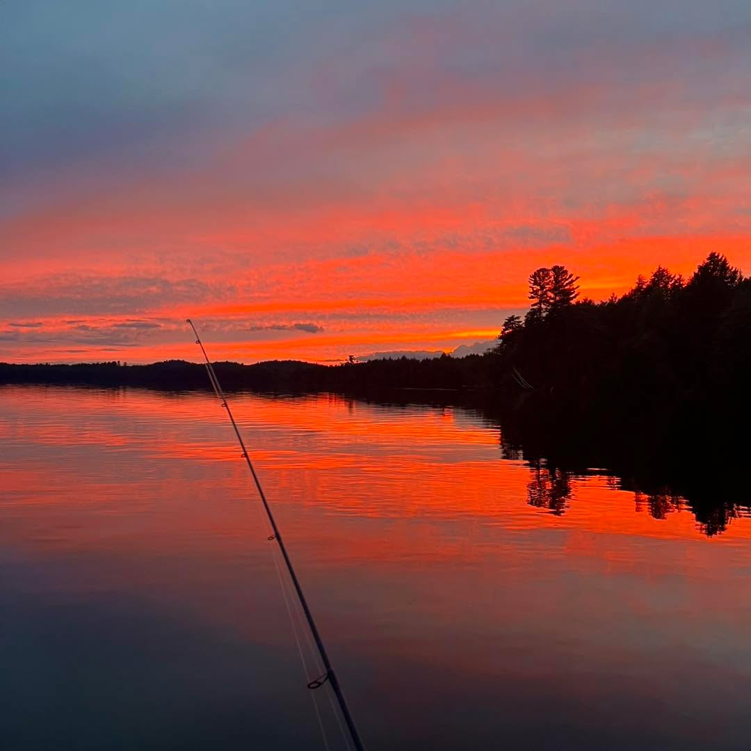 A beautiful night yesterday for some fishing on Lake Clear!