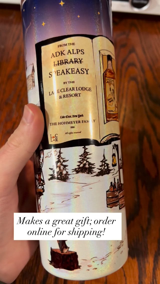 Our new Shimmer Tumblers are here! Keep your drink hot or cold in style. Order online today to ship in time for Christmas; made to order by our family. 😊 Visit shop.lakeclearlodge.com. 

#lakeclearlodge #adirondacks #handmade #gifts