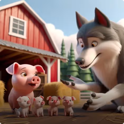 A Wolf and A Sow