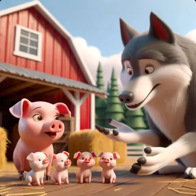 A Wolf and A Sow
