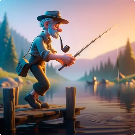 The Fisherman Pipes to the Fish