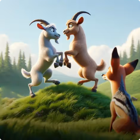 Fighting Goats and the Jackal