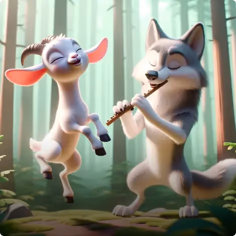 The Young Goat and the Wolf as Musician