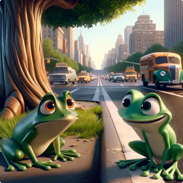 Two Frogs were Neighbours