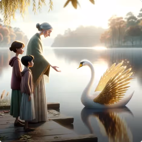 The Swan with Golden Feathers