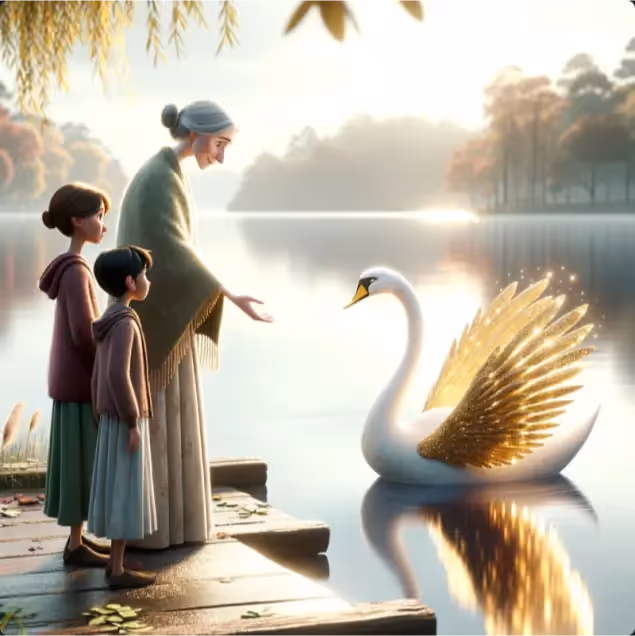 The Swan with Golden Feathers