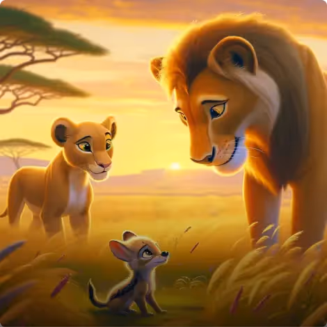 The Lioness and the Young Jackal