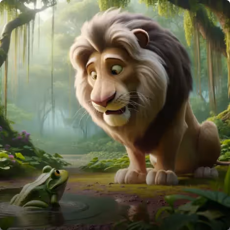 The Frightened Lion