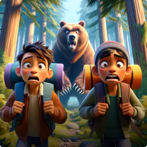 The Bear and The Two Travelers