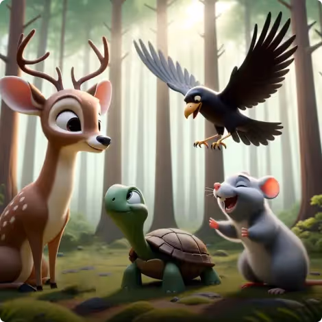 The Four Friends and the Hunter