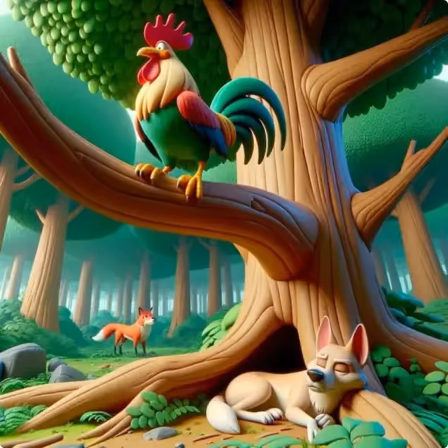 The Fox, The Rooster, and The Dog