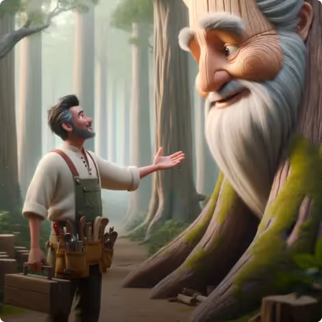 The Carpenter and the Oak Tree