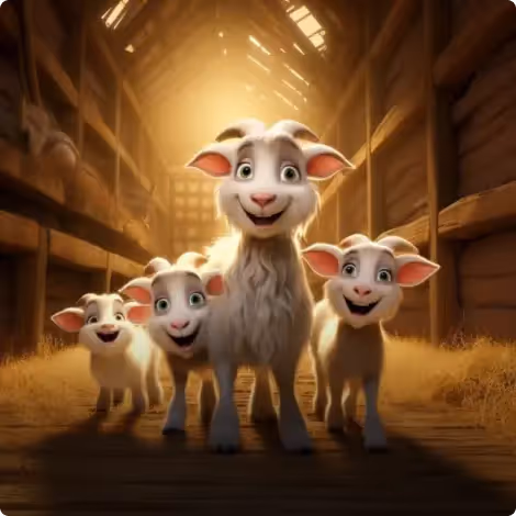 The Goat with Three Kids
