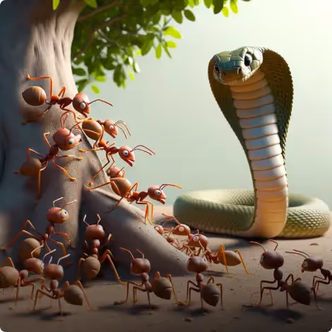 The King Cobra and the Ants