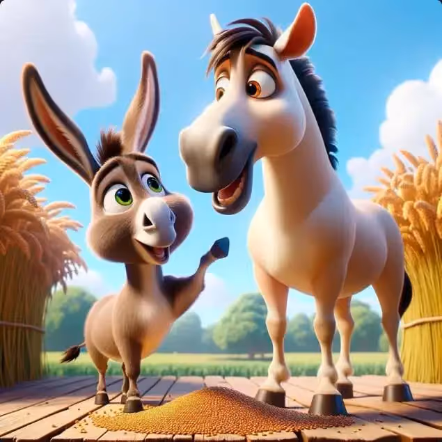 The Donkey and The Horse