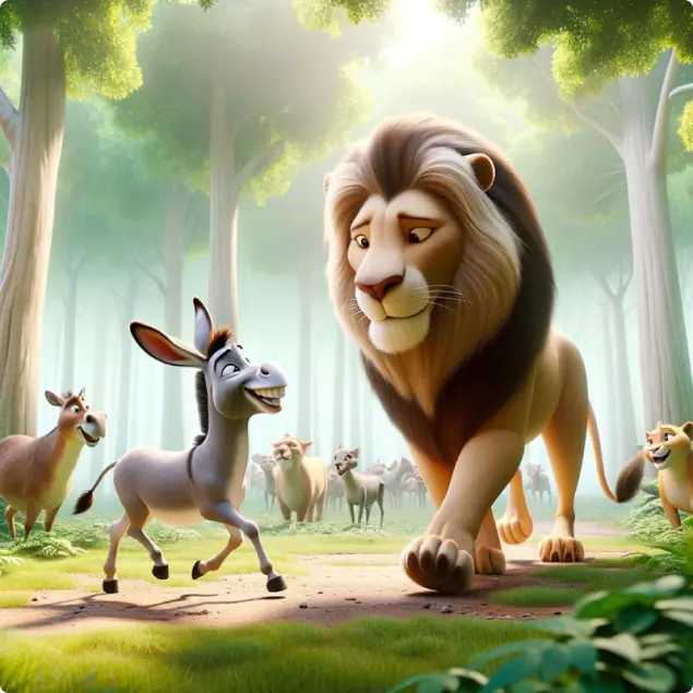 The Lion and A Donkey