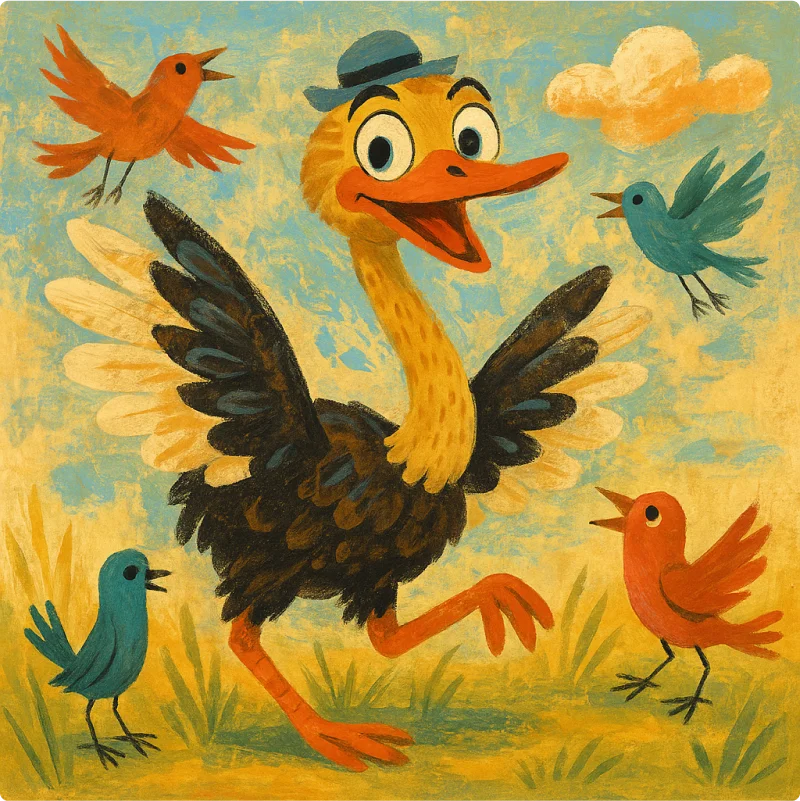 Aesop's Fables - An Ostrich, Birds, and Beasts
