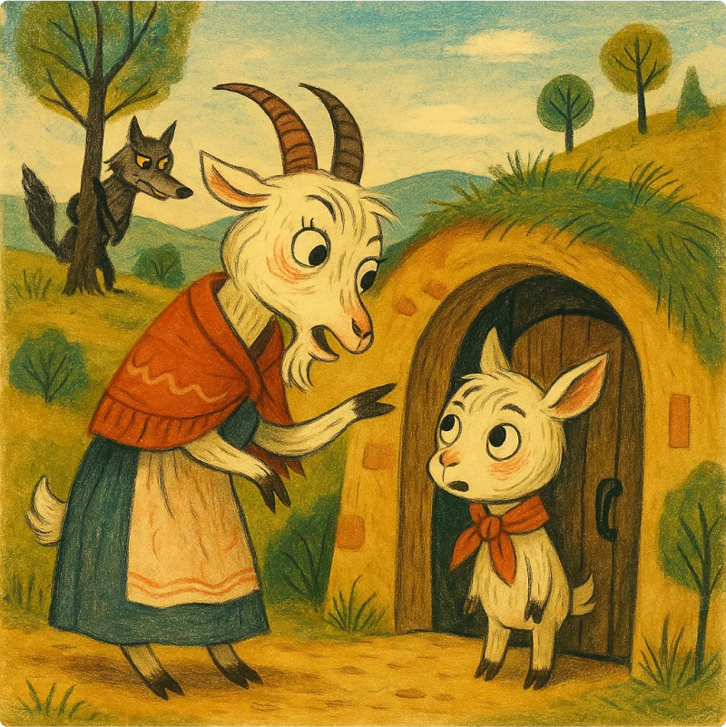 Aesop's Fables - A Wolf, Kid, and Goat