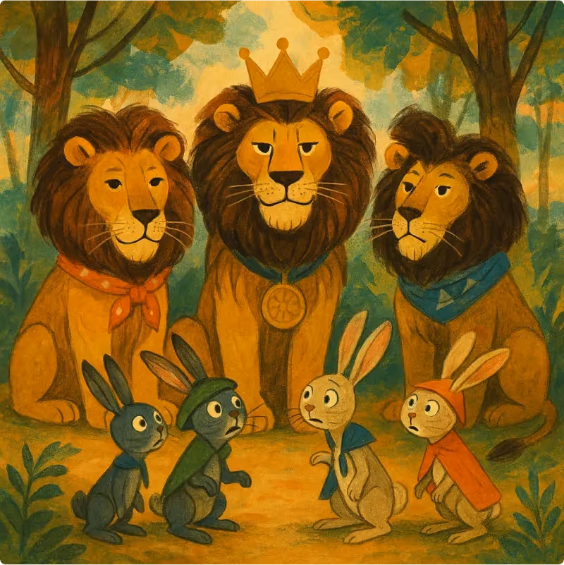 Aesop's Fables - The Hares and The Lions