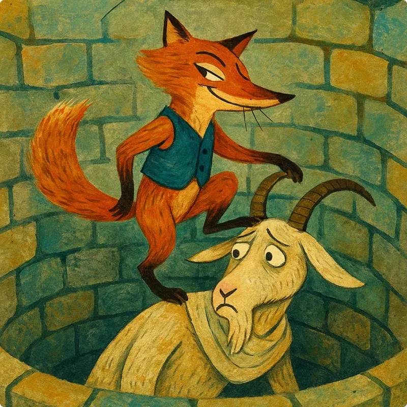 Aesop's Fables - The Fox and the Goat in the Well