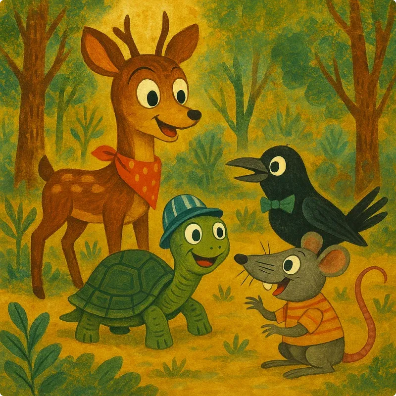 Panchatantra Fables - The Four Friends and the Hunter