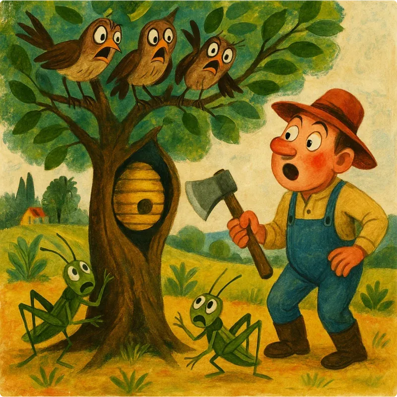 Aesop's Fables - The Farmer and The Apple Tree