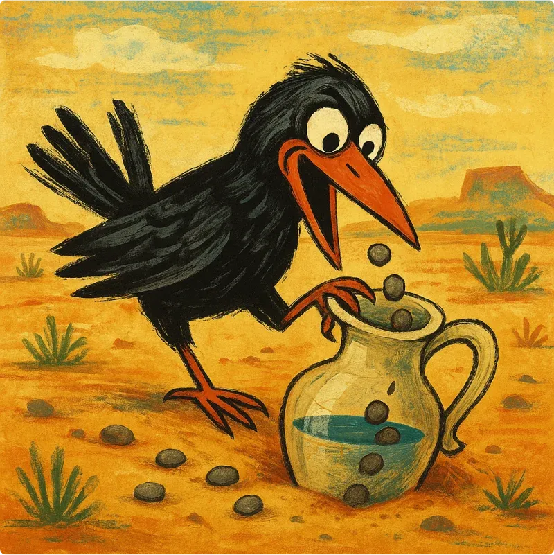 The Crow and the Pitcher