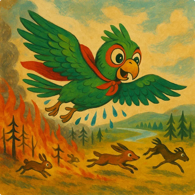 Jataka Tales - The Brave Little Parrot