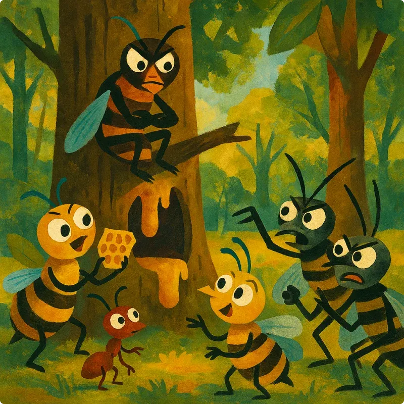 Aesop's Fables - The Bees and Wasps, and The Hornet