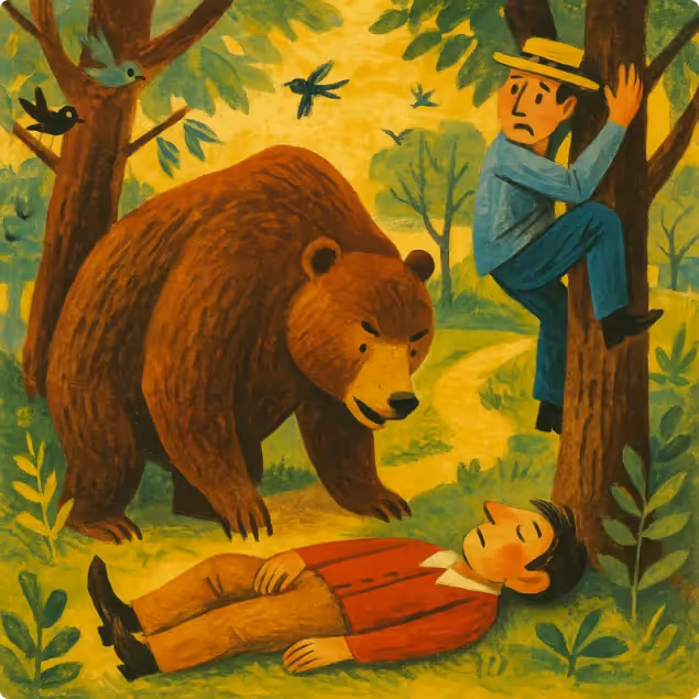 The Bear and The Two Travelers