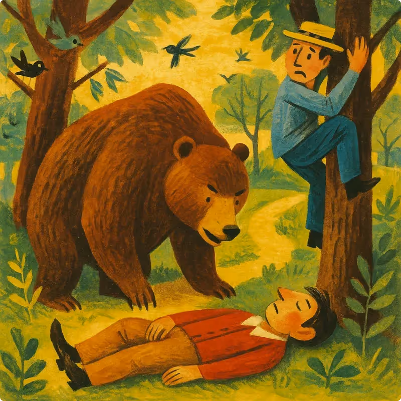 Aesop's Fables - The Bear and The Two Travelers